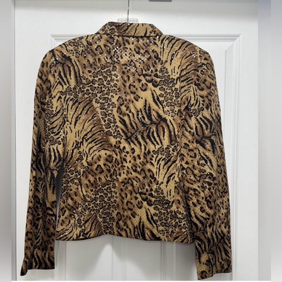 Lot of (2) Women’s Vintage Sequin Zippered Jackets Size M - Picture 3 of 5